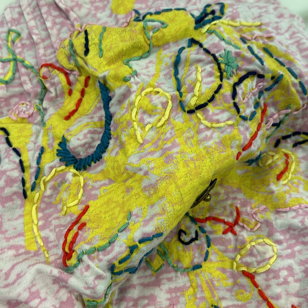 Hand Embroidered Pink Tank Top-M - Picture 14 of 16